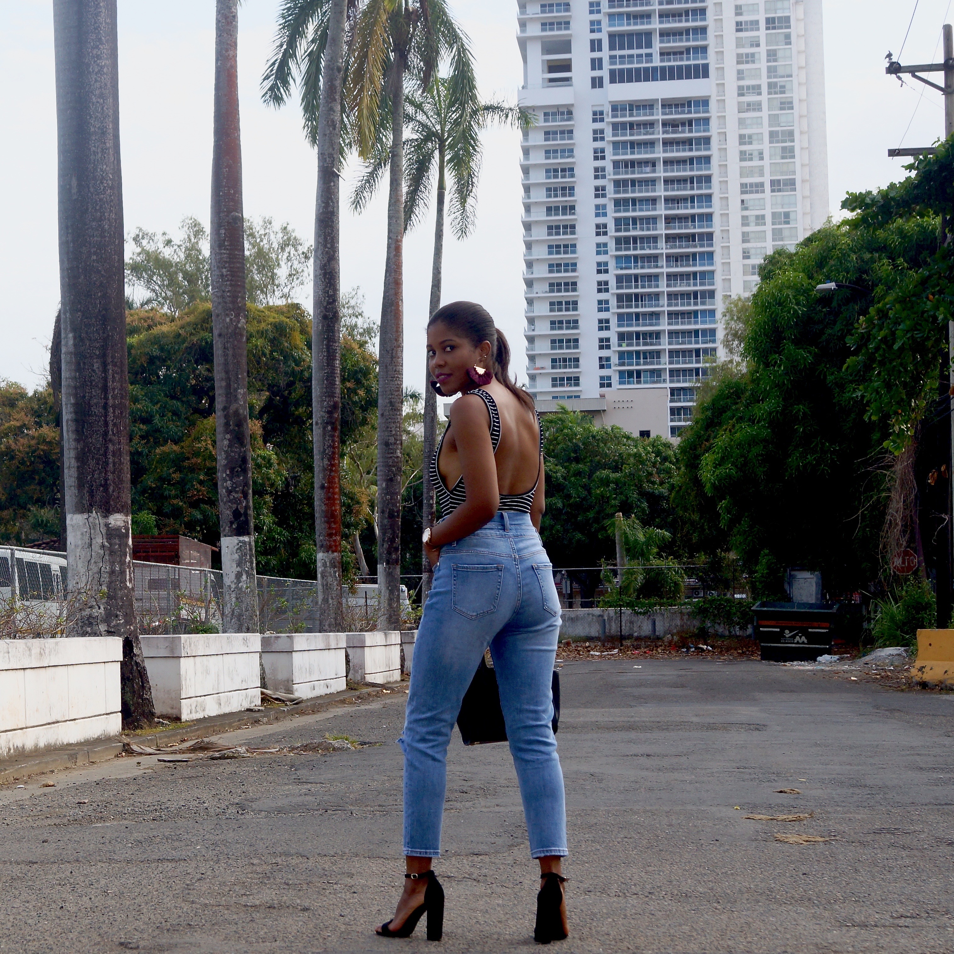 Backless Shirt - High Rise Denim 