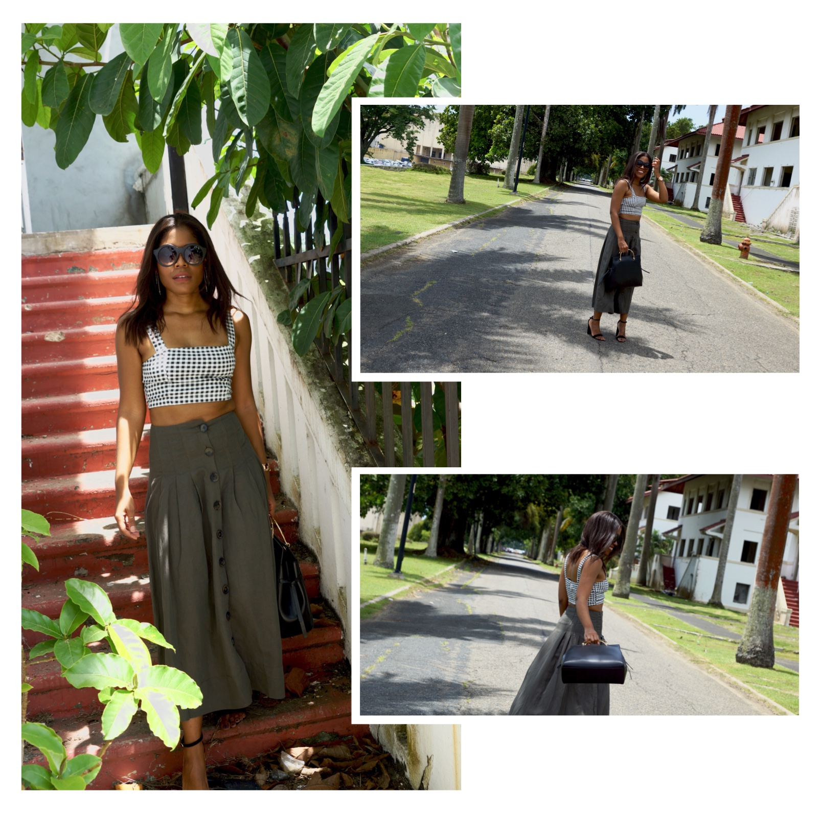 The Midi Skirt - Tropical Edge